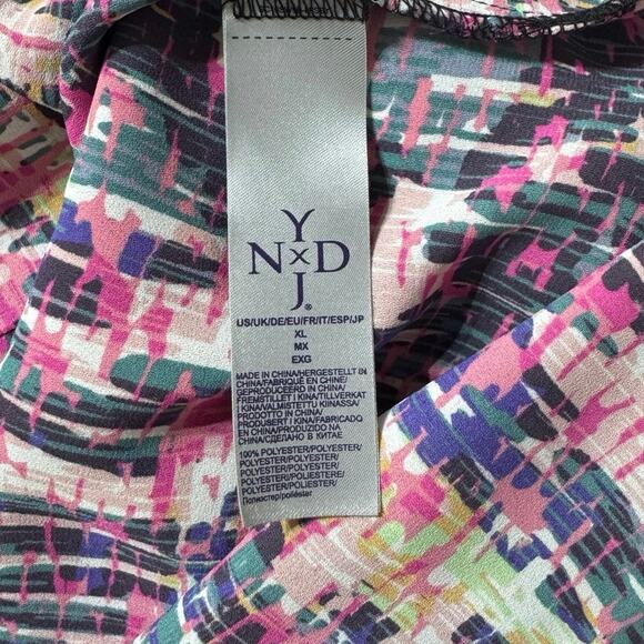 NYDJ Women’s XL 3/4 Sleeve Printed Pintucked Back Blouse Multicolor Print - Picture 12 of 12